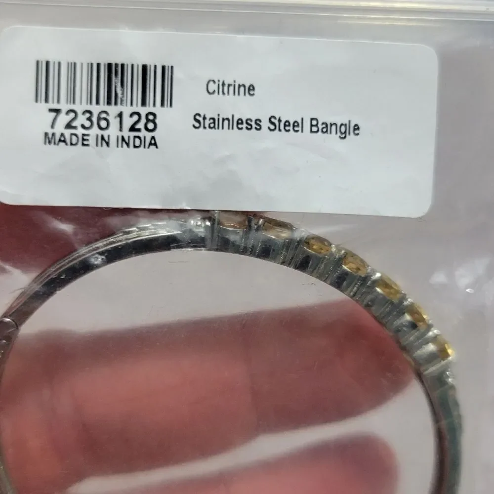 Brazilian Citrine Bangle Bracelet